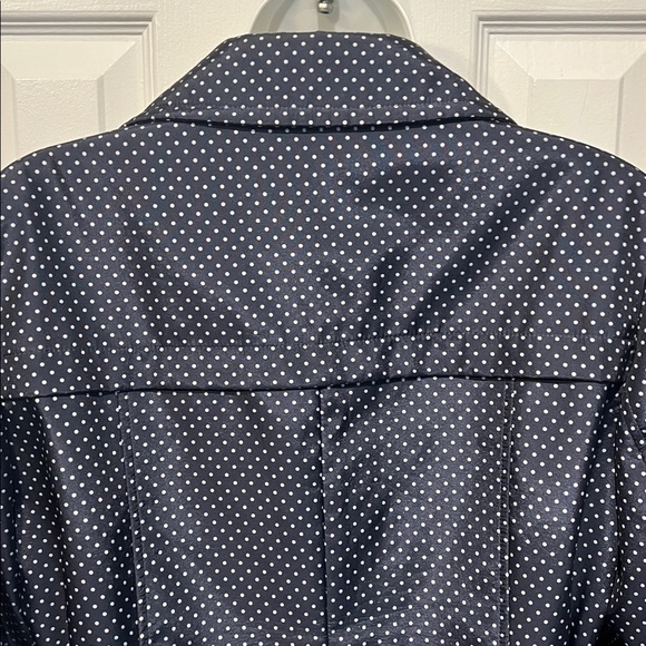 Novelti Navy/ White‎ Polka Dots Belted Water Repellent Lined Jacket Size 10 - Picture 9 of 15